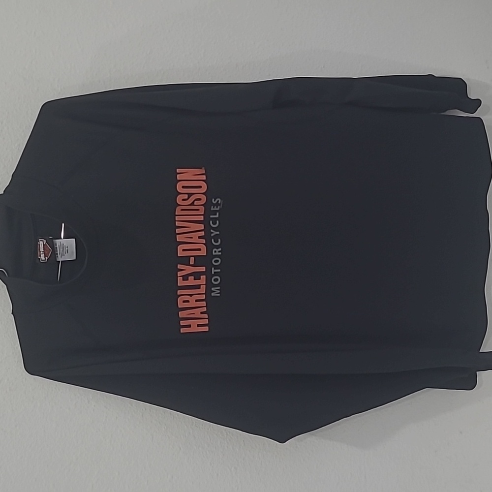 Harley Davidson Men's Turn Victory Performance Long Sleeve Shirt Size XL Black